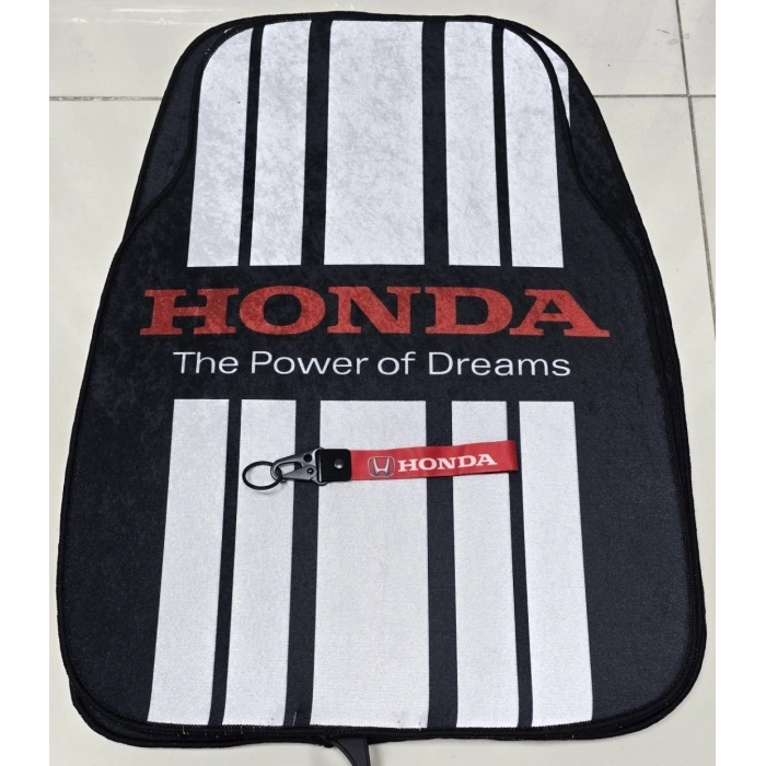 HONDA SİYAH OTO DEKOR HALI PASPAS ÖN ARKA TAKIM 4 PARÇA VE KANCALI KUMAŞ ANAHTARLIK HEDİYELİ