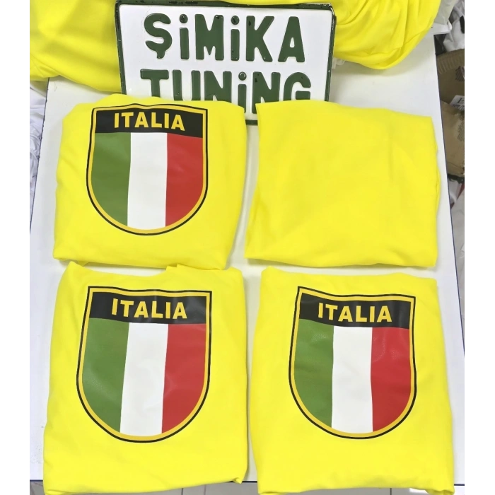 İTALİA SARI OTO SERVİS KILIFI ÖN VE ARKA 4PARÇA TAKIM 1.KALİTE PENYE KUMAŞ UNİVERSAL UYUMLU