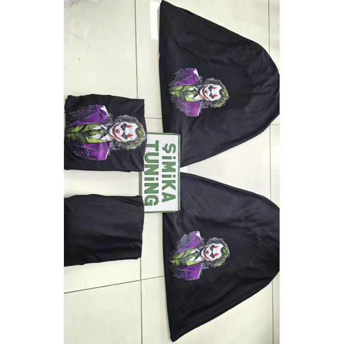 JOKER SİYAH OTO SERVİS KILIFI ÖN VE ARKA 4PARÇA (ARKA LOGOLU) VİTES POLAR KILIF HEDİYELİ