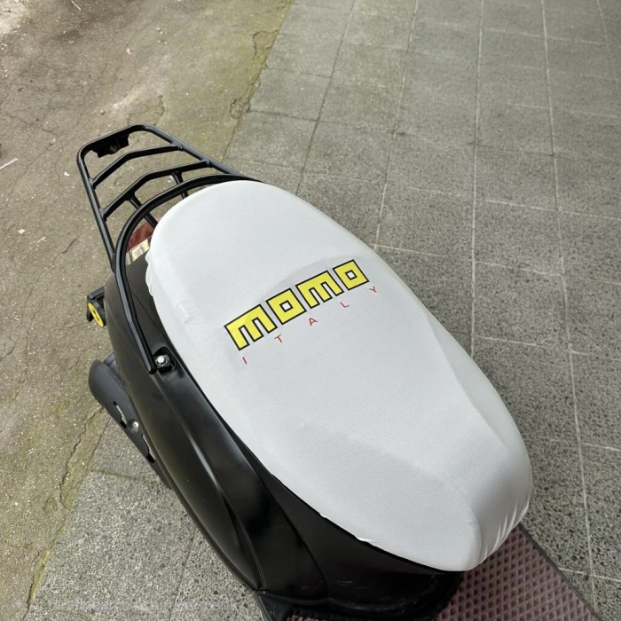 MOMO BEYAZ PENYE MOTORSİKLET SELE KILIFI 1.KALİTE LİKRALİ PENYE YIKANABİLİR
