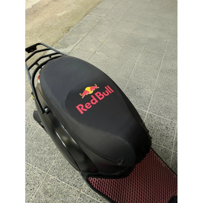 REDBULL SİYAH PENYE MOTORSİKLET SELE KILIFI 1.KALİTE LİKRALİ PENYE YIKANABİLİR