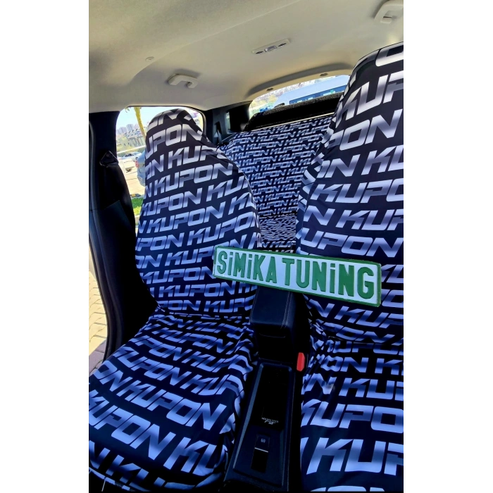 KUPON SİYAH 3D BASKI OTOMOBİL SERVİS KILIFI ÖN VE ARKA 4PARÇA TAKIM 1.KALİTE LİKRALİ PENYE YIKANABİLİR HER ARACA UYUMLU