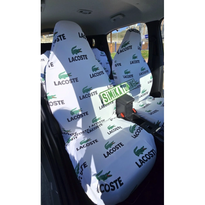 LAKOST BEYAZ 3D BASKI OTOMOBİL SERVİS KILIFI ÖN VE ARKA 4PARÇA TAKIM 1.KALİTE LİKRALİ PENYE YIKANABİLİR HER ARACA UYUMLU