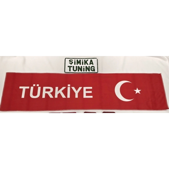 AYYILDIZ TÜRKİYE KIRMIZI OTOMOBİL TORPİDO HAVLUSU GÖĞÜS HALISI