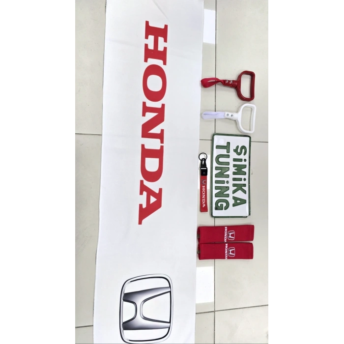 HONDA OTOMOBİL TORPİDO HAVLUSU VE 2Lİ KEMER KILIFI VE 2Lİ ARAÇ TUTAMAÇI(ANAHTARLIK HEDİYELİ