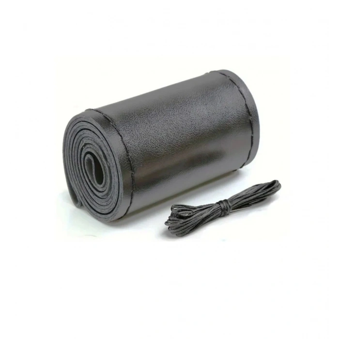 OTOMOBİL SIYAH SUNİ DERİ (SİYAH IPLI) DİKMELİ DİREKSİYON KILIFI (RAGLE HEDİYELİ)