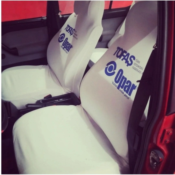 TOFAŞ BEYAZ OPAR ÖN ARKA SERVİS KILIF 4 PARÇA TAKIM 1.KALİTE LİKRALİ PENYE YIKANABİLİR KUMAŞ