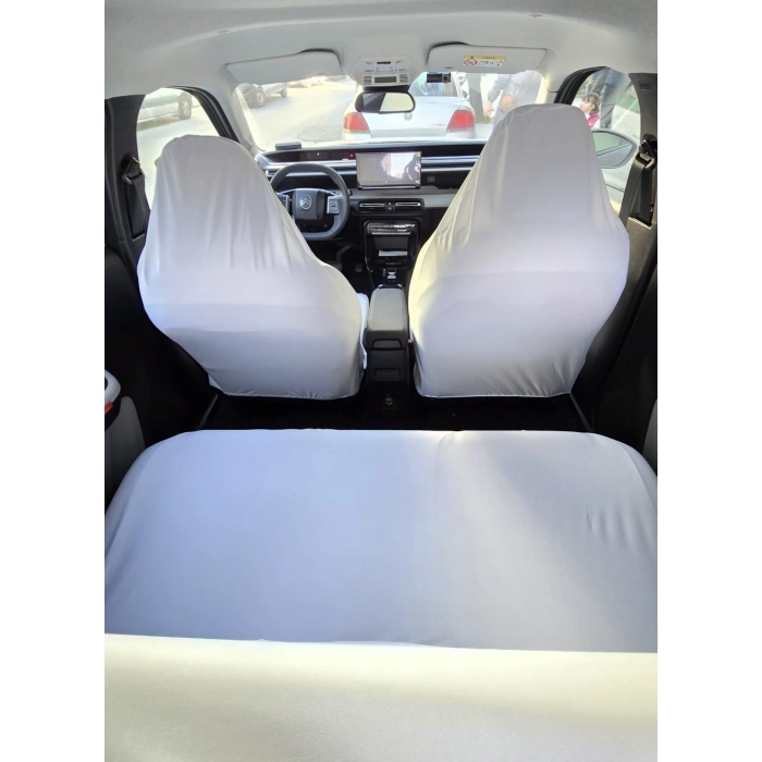 BEYAZ DÜZ LOGOSUZ SERVİS KILIFI ÖN VE ARKA TAKIM 4PARÇA TAKIM 1.KALİTE LİKRALİ PENYE YIKANABİLİR HER ARACA UYUMLU