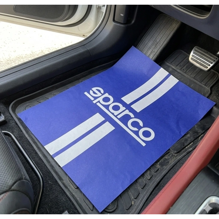 SPARCO MAVİ OTOMOBİL PASPAS KAĞIDI 10LU SU GEÇİRMEZ LATEKS 1.KALİTE KALIN KAĞIT