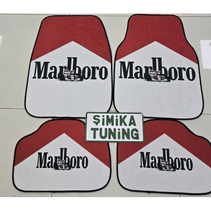 MARLBORA DEKOR OTO HALI PASPAS ÜNİVERSAL YIKANABİLİR HER ARACA UYUMLU