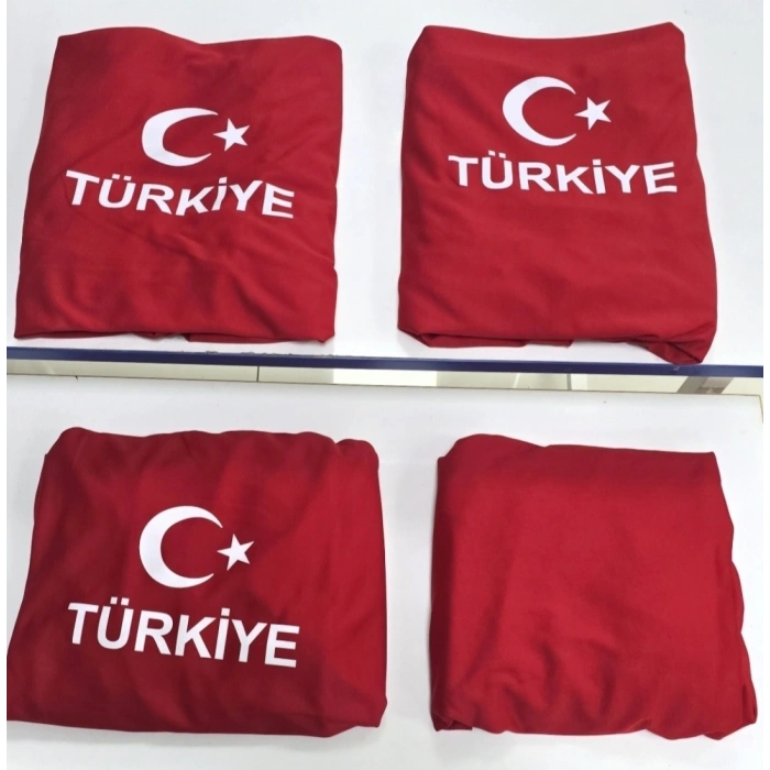 AYYILDIZ KIRMIZI AYYILDIZ SERVİS KILIFI ÖN VE ARKA 4PARÇA TAKIM 1.KALİTE LİKRALİ PENYE YIKANABİLİR