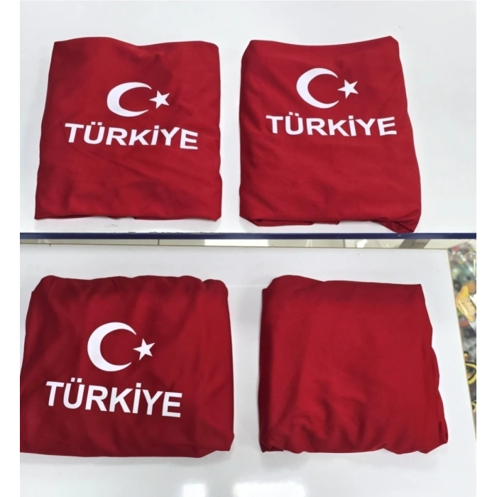 AYYILDIZ KIRMIZI AYYILDIZ SERVİS KILIFI ÖN VE ARKA 4PARÇA TAKIM 1.KALİTE LİKRALİ PENYE YIKANABİLİR