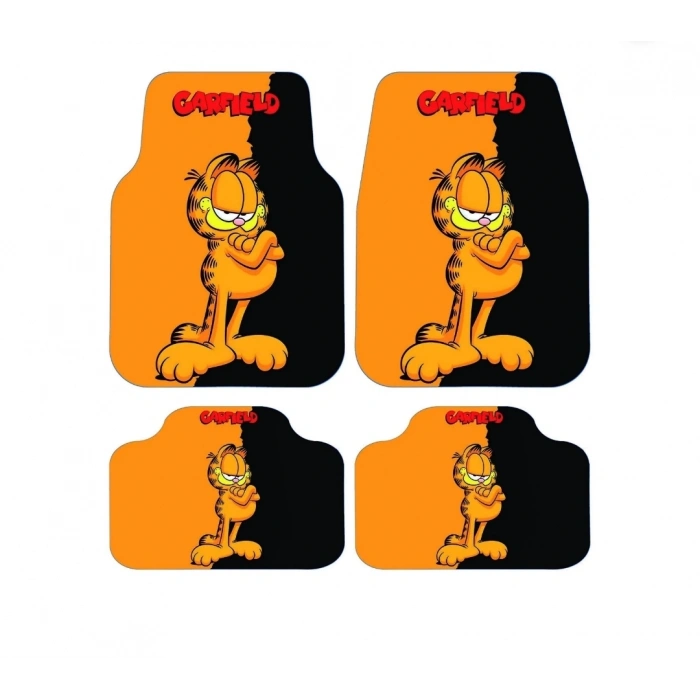 GARFİELD DEKOR KAYMAZ DEKORATİF OTO HALI PASPAS ÜNİVERSAL YIKANABİLİR HER ARACA UYUMLU