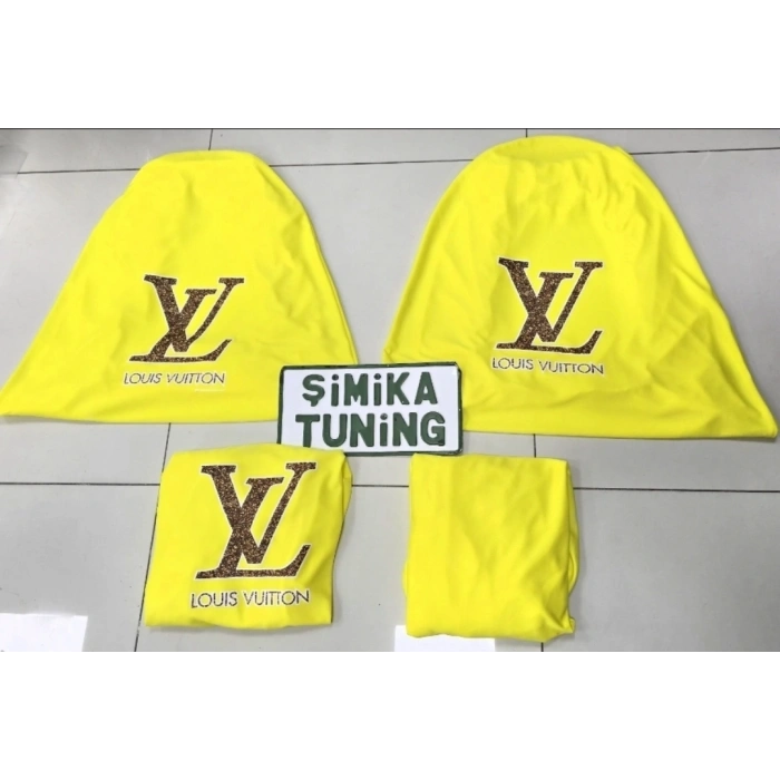 LV SARI OTOMOBİL SERVİS KILIFI ÖN VE ARKA 4PARÇA TAKIM 1.KALİTE LİKRALİ PENYE YIKANABİLİR HER ARACA UYUMLU