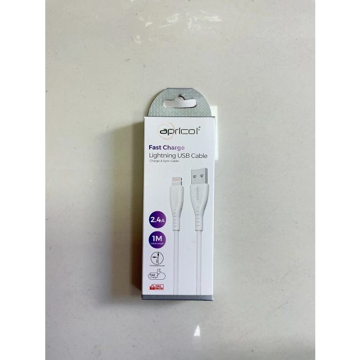 APRİCOT LİGHTNİNG VE USB UÇLU HIZLI ŞARJ KABLOSU