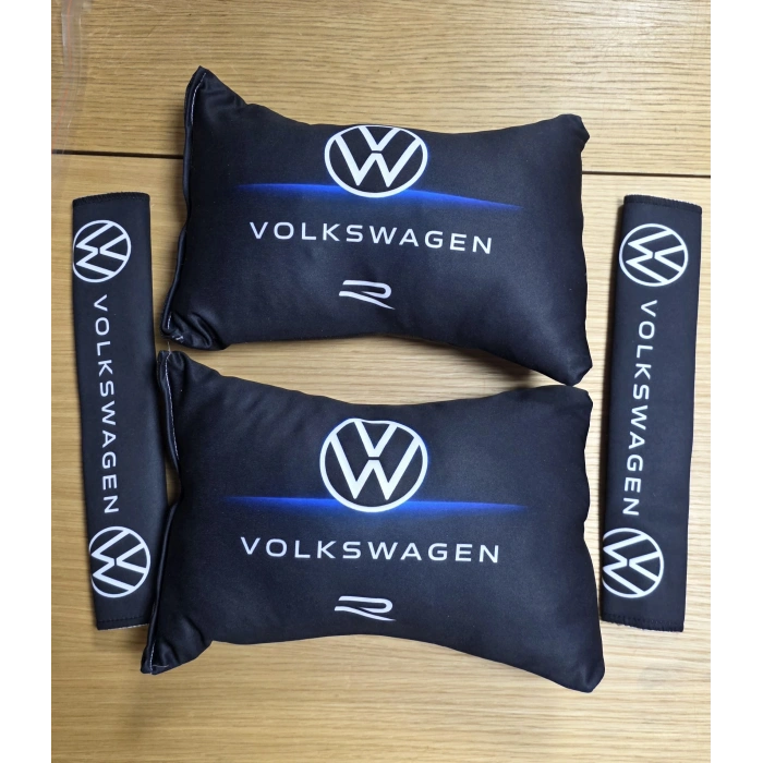 VW R İKİLİ YASTIK VE KEMER KILIFI SETİ