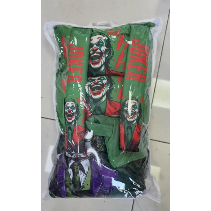 SİYAH JOKER SÜPER SET DÖRTLÜ SERVİS KILIFI + İKİLİ YASTIK VE KEMER KILIFI +VİTES POLARI