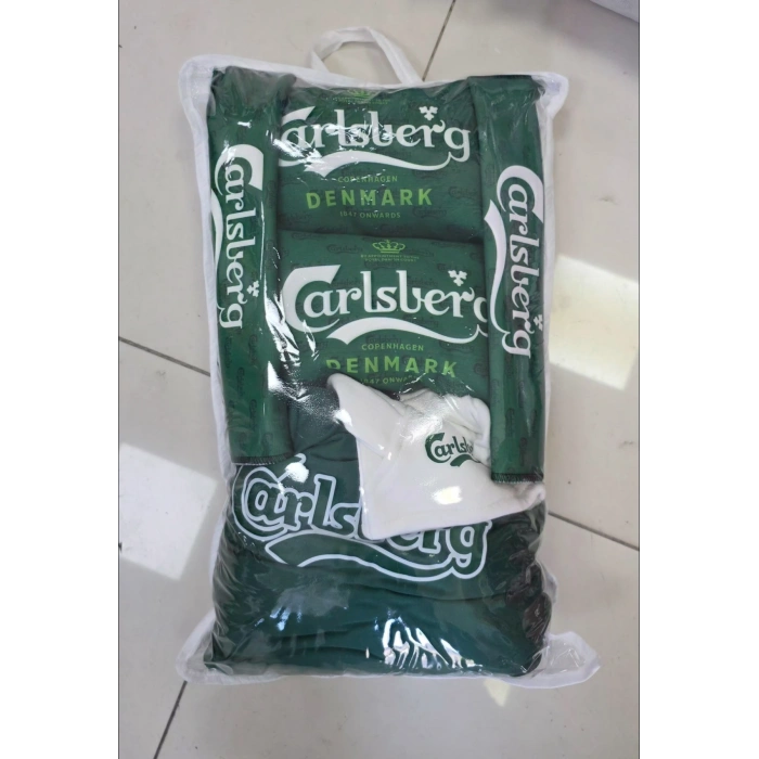 YEŞİL CARLSBERG SÜPER SET DÖRTLÜ SERVİS KILIFI + İKİLİ YASTIK VE KEMER KILIFI +VİTES POLARI