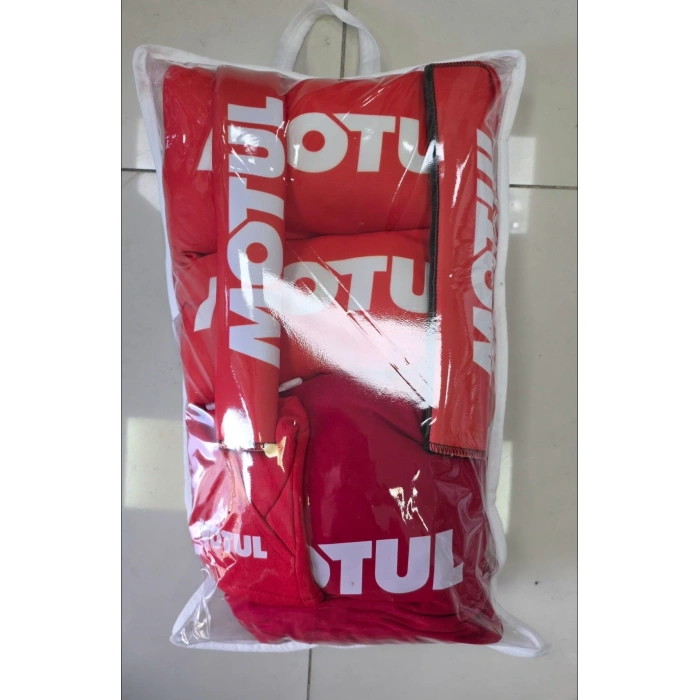 KIRMIZI MOTUL SÜPER SET DÖRTLÜ SERVİS KILIFI + İKİLİ YASTIK VE KEMER KILIFI +VİTES POLARI