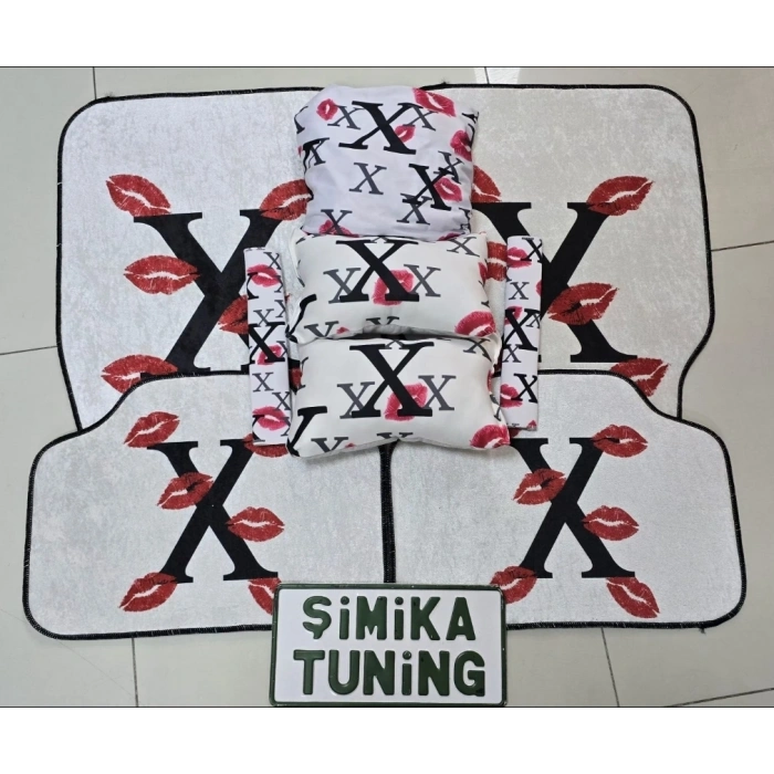 X ÖPÜCÜK KILIF SETİ 4 PARÇA , DÖRTLÜ HALI PASPAS TAKIMI ,YASTIK KEMER TAKIMI