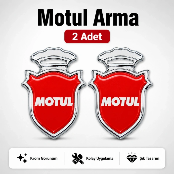 MOTUL Chia Arma Krom Oto Amblem – 5 × 3,5 cm