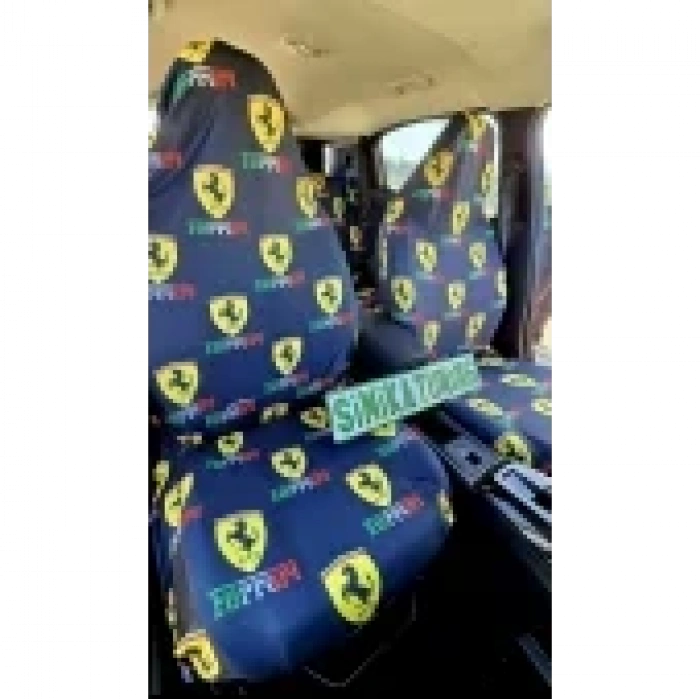 DEKOR MAVİ OTOMOBİL 3D BASKILI SERVİS KILIFI ÖN VE ARKA 4PARÇA TAKIM 1.KALİTE LİKRALİ PENYE YIKANABİLİR HER ARACA UYUMLU