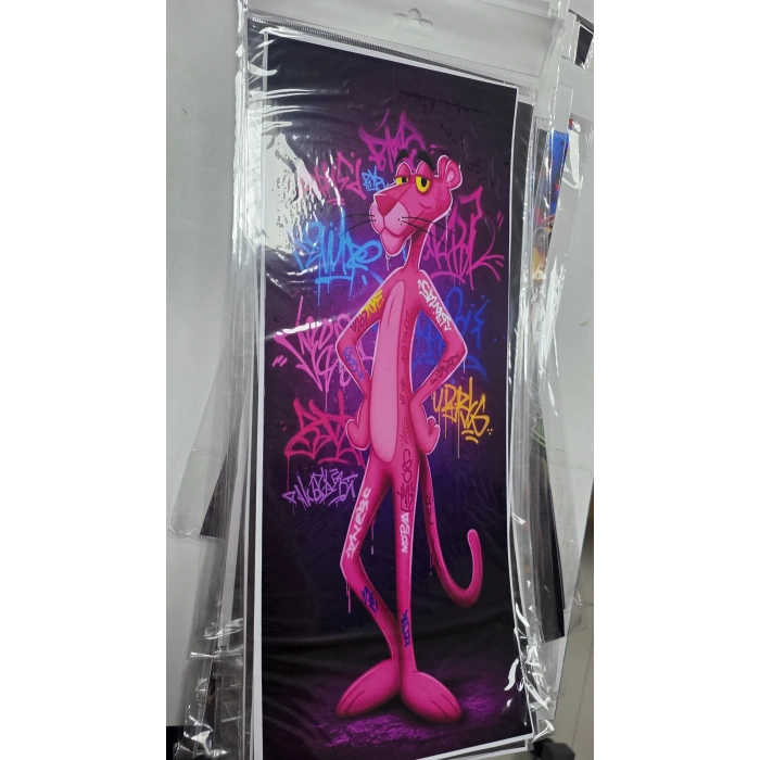 DİREK KAPLAMA 20X50 CM KALİTELİ BASKI 2 ADET PEMBE PANTER