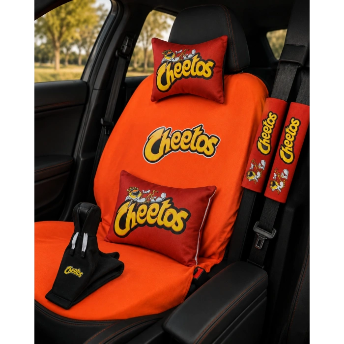 CHEETOS SÜPER SET DÖRTLÜ SERVİS KILIFI + İKİLİ YASTIK VE KEMER KILIFI +VİTES POLARI