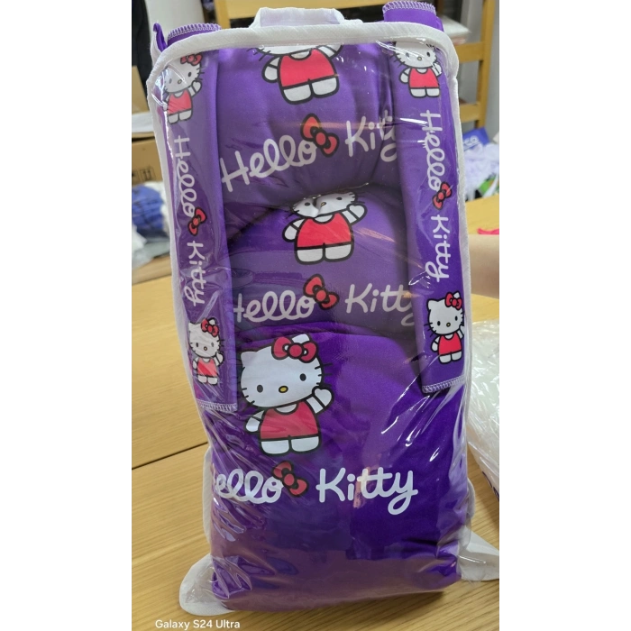 HelloKity SÜPER SET DÖRTLÜ SERVİS KILIFI + İKİLİ YASTIK VE KEMER KILIFI +VİTES POLARI