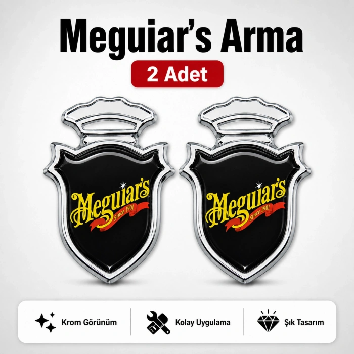 MEGULARS Chia Arma Krom Oto Amblem – 5 × 3,5 cm