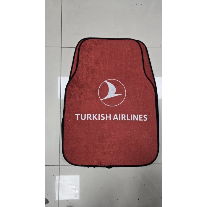 TURKISH AIRLINES DESEN KAYMAZ TABAN DEKORATİF OTO HALI PASPAS ÜNİVERSAL YIKANABİLİR HER ARACA UYUMLU