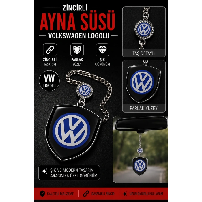 VW Zincirli Ayna Süsü – Şık Tasarım, Dayanıklı Zincir