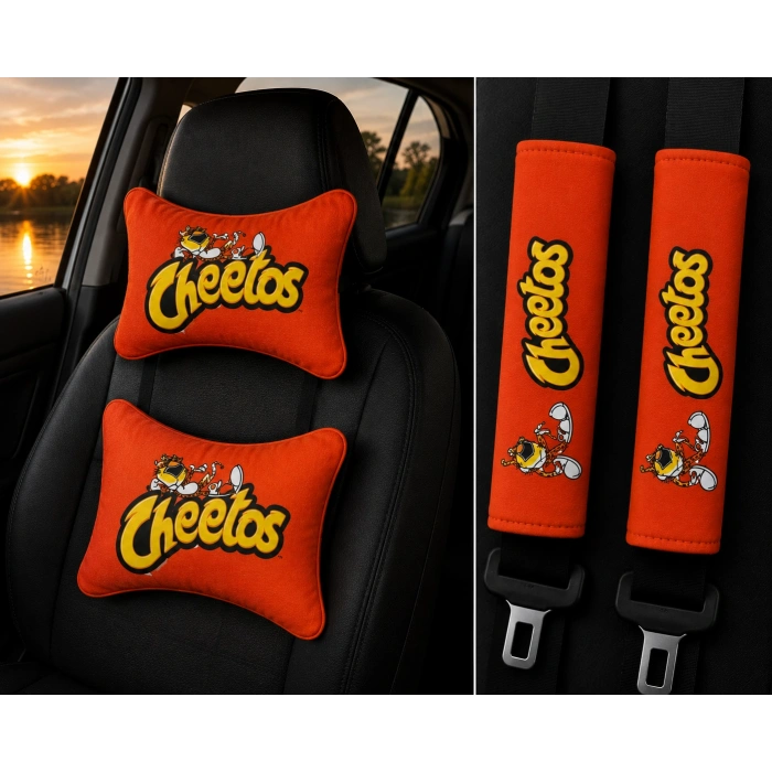Cheetos İKİLİ YASTIK VE KEMER KILIFI SETİ
