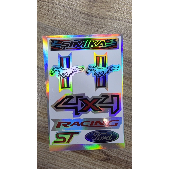 FORD HOLOGRAM 10X15 CM KALİTELİ BASKI STICKER 10 adet ETIKET