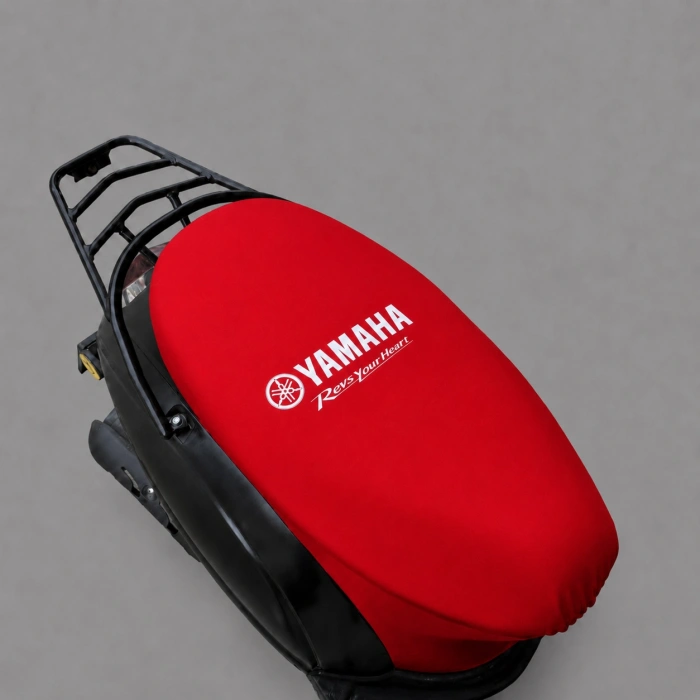 YAMAHA KIRMIZI PENYE MOTORSİKLET SELE KILIFI 1.KALİTE LİKRALİ PENYE YIKANABİLİR