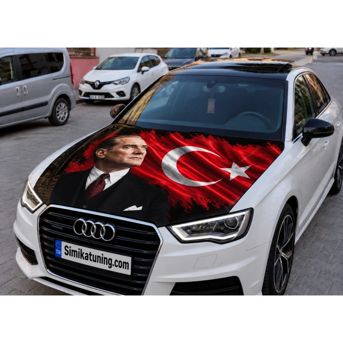 ATATÜRK Bayrak kaliteli Digital Baski kaput bayrak 180x135 cm