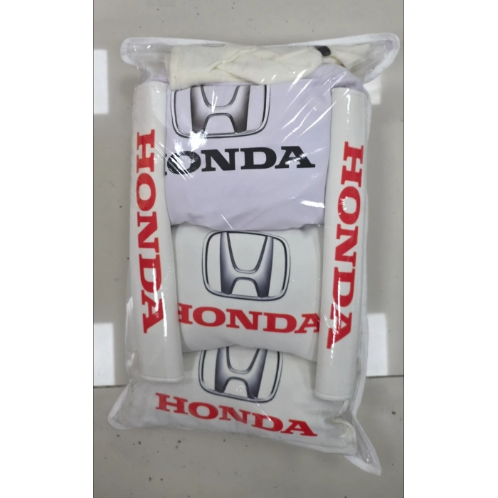 BEYAZ HONDA SÜPER SET DÖRTLÜ SERVİS KILIFI + İKİLİ YASTIK VE KEMER KILIFI +VİTES POLARI