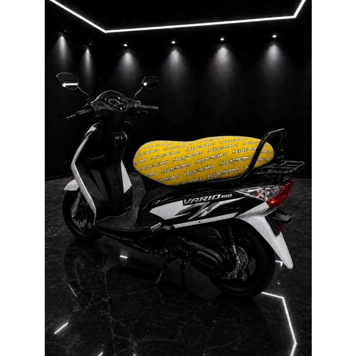 KUPON SARI DESENLİ MOTORSİKLET SELE KILIFI 1.KALİTE LİKRALİ PENYE YIKANABİLİR