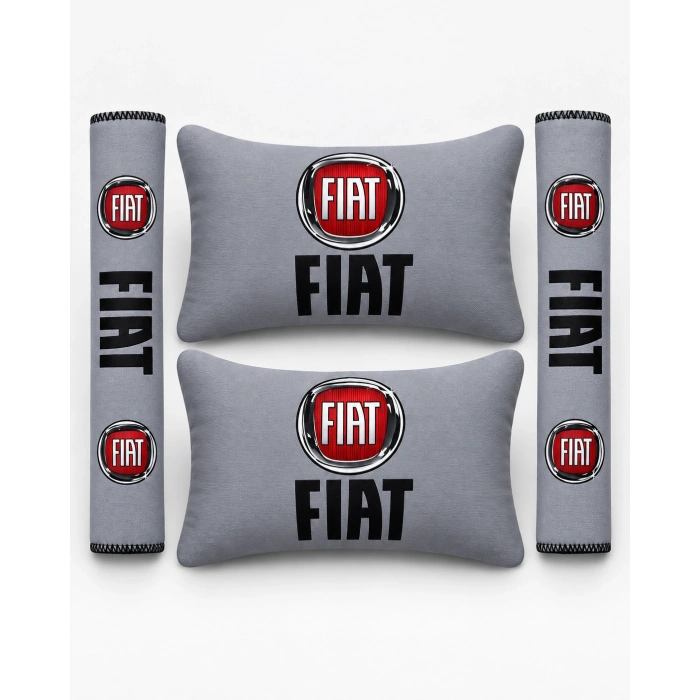 FIAT GRI İKİLİ YASTIK VE KEMER KILIFI SETİ