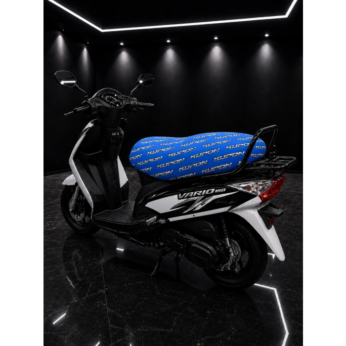 KUPON MAVI DESENLİ MOTORSİKLET SELE KILIFI 1.KALİTE LİKRALİ PENYE YIKANABİLİR