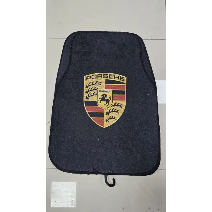PORSCHE DESEN KAYMAZ TABAN DEKORATİF OTO HALI PASPAS ÜNİVERSAL YIKANABİLİR HER ARACA UYUMLU