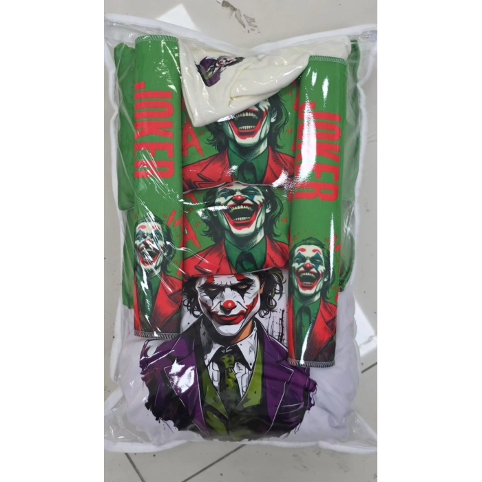 BEYAZ JOKER SÜPER SET DÖRTLÜ SERVİS KILIFI + İKİLİ YASTIK VE KEMER KILIFI +VİTES POLARI