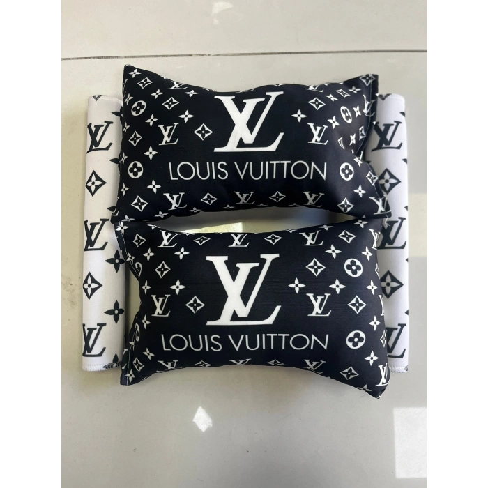 LV SİYAH YASTIK BEYAZ KEMER TAKIMI