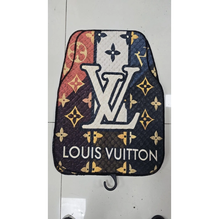 LV DESEN KAYMAZ TABAN DEKORATİF OTO HALI PASPAS ÜNİVERSAL YIKANABİLİR HER ARACA UYUMLU