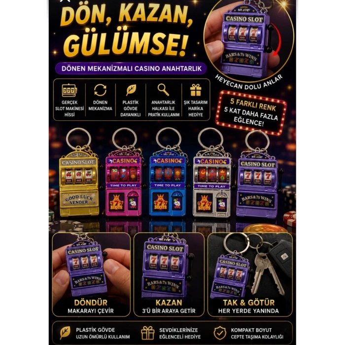 MEYVE MAKİNESİ /SLOT ANAHTARLIK /ÇANTA CHARM