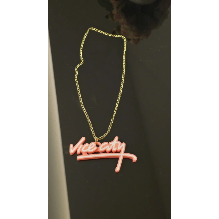 Vice City Zincirli DIKIZ AYNA SÜSÜ 3D