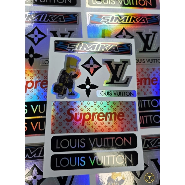 LV HOLOGRAM 10X15 CM KALİTELİ BASKI STICKER 10 adet ETIKET