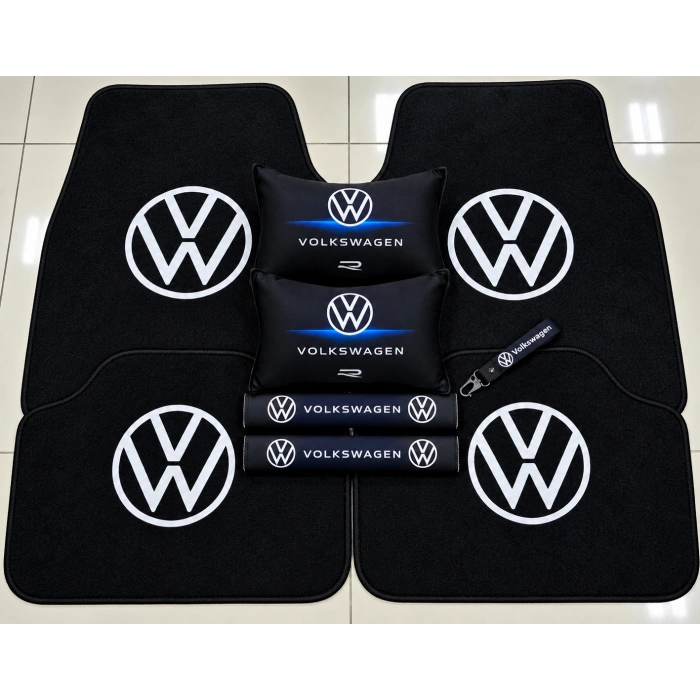 Vw Volkswagen DÖRT Parca paspas ve yastik kemer, Anahtarlik DEKOR