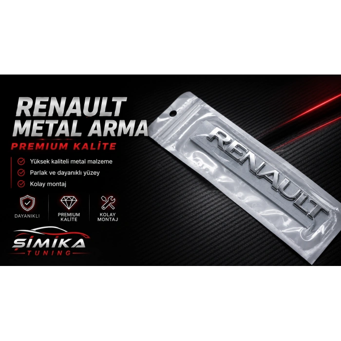 Renault Krom Metal Bagaj Arması – Parlak 3D Logo