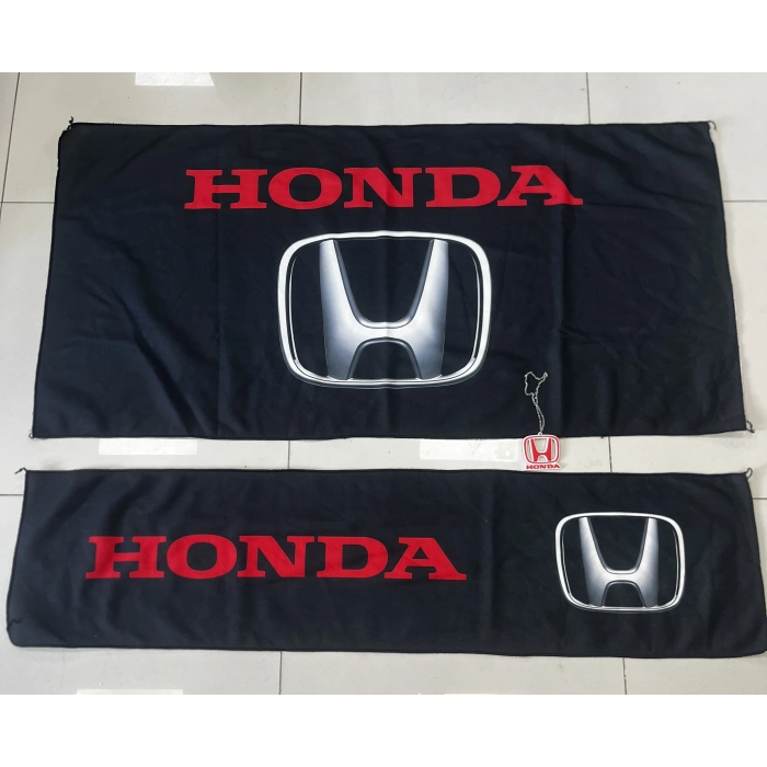 SİYAH HONDA SIRT HAVLUSU SETİ ÖN VE ARKA (DİKİZ AYNA SÜSÜ HEDİYE)